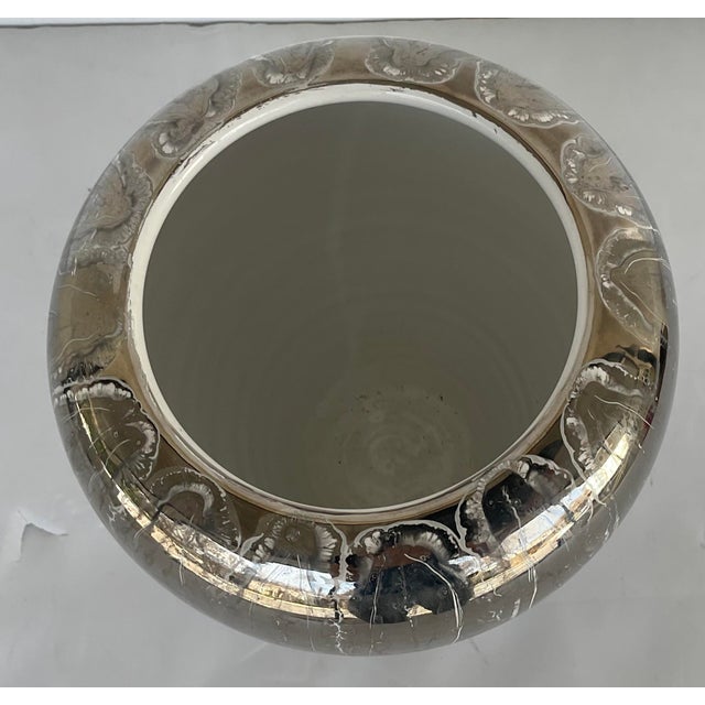 Original retail $387, stylish Global Views Italian Platinum Vase, showroom floor sample