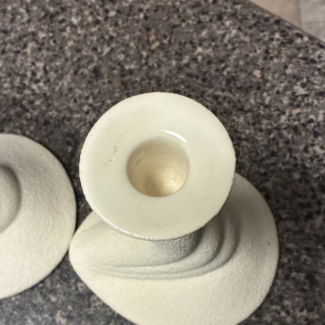 Add timeless mid-century elegance to your home with this beautiful pair of **Vintage Royal Haeger White Textured Ceramic...