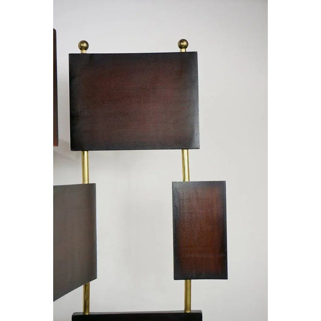 Brown Vintage Wooden and Brass Room Divider For Sale - Image 8 of 18