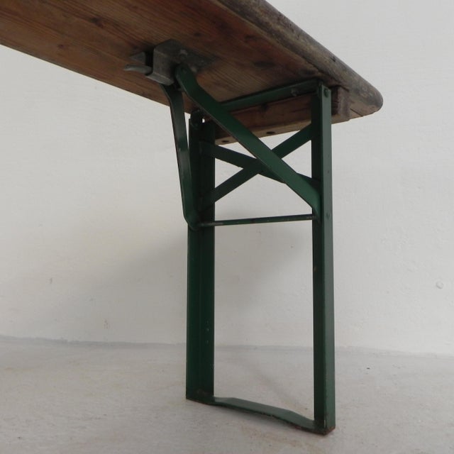 Folding Bench in Steel and Pine, 1960s For Sale - Image 13 of 18