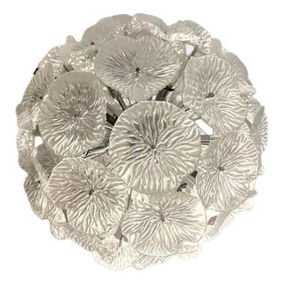 Italian Floral Murano Glass Sputnik Chandelier by Simoeng For Sale