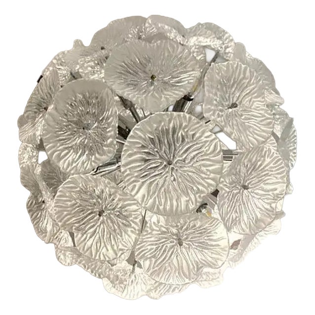 Italian Floral Murano Glass Sputnik Chandelier by Simoeng For Sale