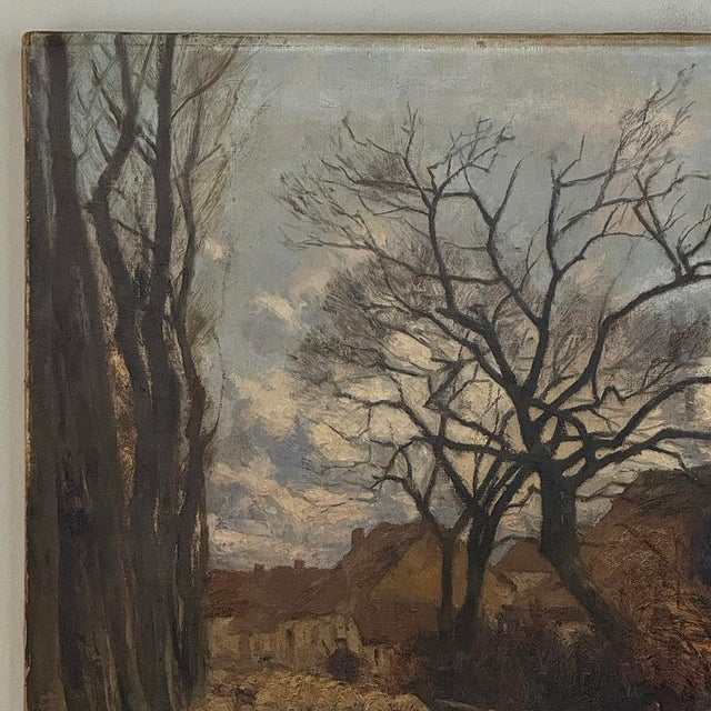 Textile Late 19th Century Pastoral Oil Painting Signed j.b. François For Sale - Image 7 of 15