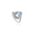2.07Ct Pear-Cut Aquamarine Diamond Cluster Ring in 18k White Gold Size 8 For Sale - Image 4 of 16