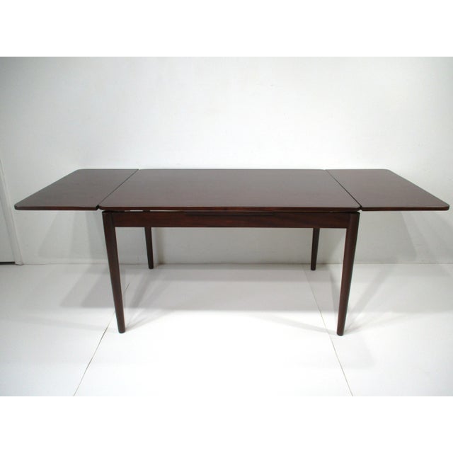 Mid Century Extendable Teak Dining Table by Ekstrom for Swedese Pastoe Sweden For Sale - Image 11 of 12