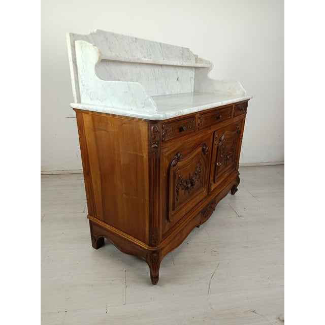 Louis XV Bathroom Vanity with Marble Top For Sale - Image 3 of 18