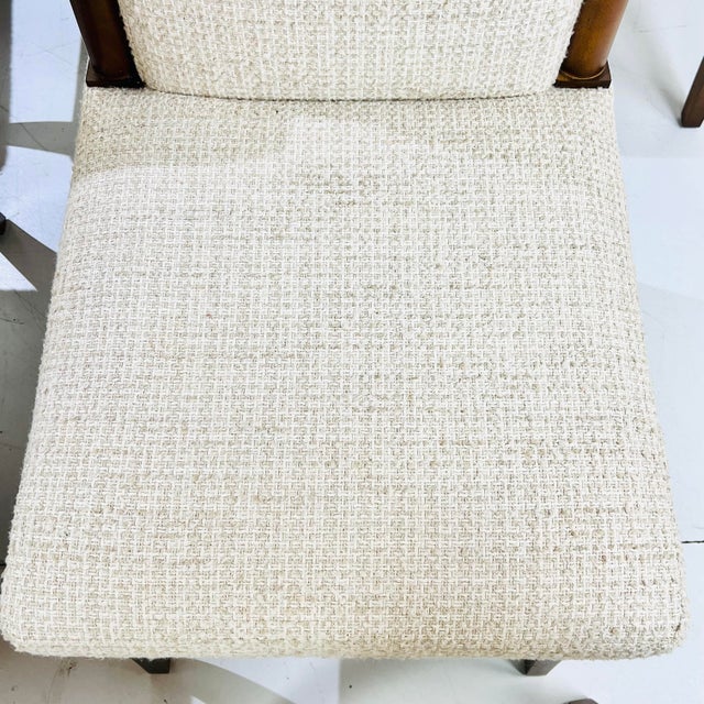 Set of 10 Art Deco Dining Chairs Upholstered in Holly Hunt Fabric For Sale - Image 12 of 15