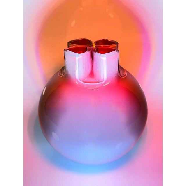 Quadrifoglio Vase by Alfredo Barbini, 1970s, in Flawless conditions. Designed 1970 to 1979 This piece has an attribution...