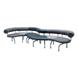 Large Cobra / Pipeline Modular Sofa by Johannes Foersom and Peter Hiort Lorenzen for Erik Jørgensen, 1980s, Set of 7 For Sale