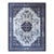 1880s Antique Blue Classic Greek Key Medallion Architectural Chinese Peking Rug For Sale