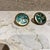 1950s 1950s Pepe Mendoza Set Two Round Pull Knobs Mayan Revival Malachite Mexico For Sale - Image 5 of 7