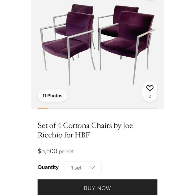 Mid-Century Modern Elevate Your Executive Spaces With This Exceptional Pair of HBF Cortona Lounge Chairs by Designer Joe Ricchio. For Sale - Image 3 of 12