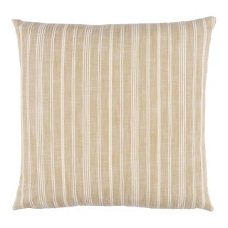 Schumacher x Mark D. Sikes Lucy Stripe 22" Pillow In Neutral For Sale