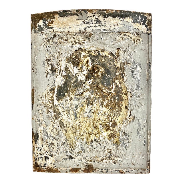 Antique Ornamental Cast Iron Fireplace Summer Cover For Sale