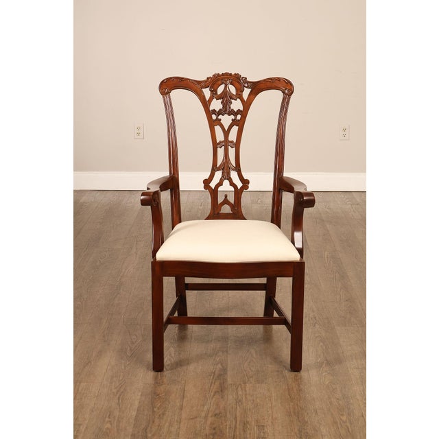 Scarborough House Chippendale Style Pair Of Mahogany Armchairs For Sale - Image 14 of 18