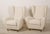 Set of Lounge Chairs with Wingback in Cream Bouclé by Melchiorre Bega For Sale - Image 4 of 18