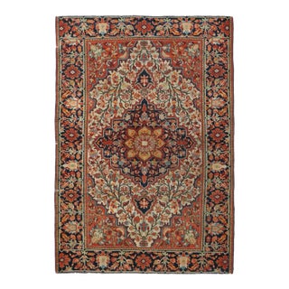 Late 18th Century Antique Farahan Sarouk Rug 3'4'' x 4'10'' For Sale