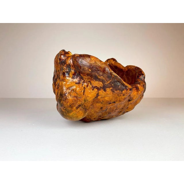 Large Swedish Folk Art Organic Burl Bowl, 1960s For Sale - Image 3 of 16