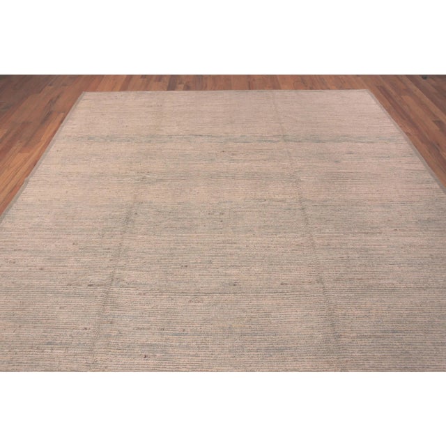 Amazing Subtle Hues Decorative Contemporary Handmade Area Rug, Country of Origin: Central Asia, Circa date: Modern Rugs