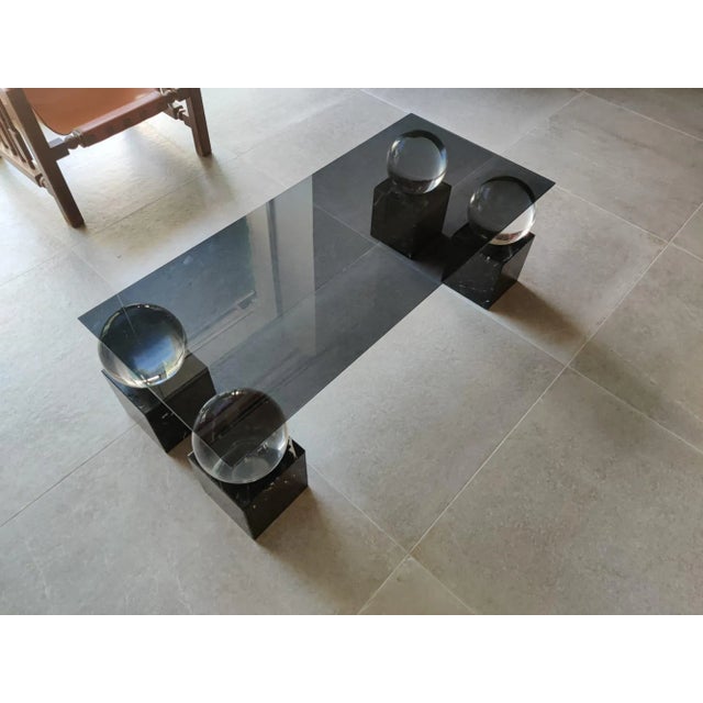 Black Table with Spheres and Marble, 1970s For Sale - Image 8 of 16