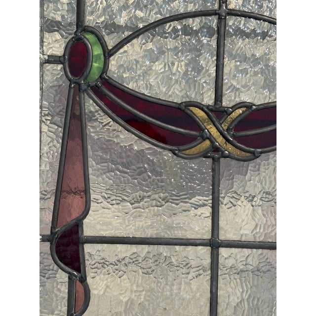 Early 20th Century Stained Glass Window For Sale - Image 4 of 11