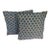 1970s Handmade Blue Sunflower Print Pillows, a Pair For Sale
