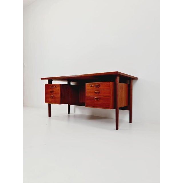 Vintage Danish Teak Desk by Kai Kristiansen for FM Møbler, Denmark, 1960s For Sale - Image 5 of 18