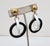 Mid-Century Modern Vintage 1960s Signed Napier Black & White Hoop Clip Earrings- 2 Pieces For Sale - Image 3 of 8