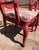 Red Vintage Red Chinoiserie-Style Armchairs With Floral Upholstery For Sale - Image 8 of 11