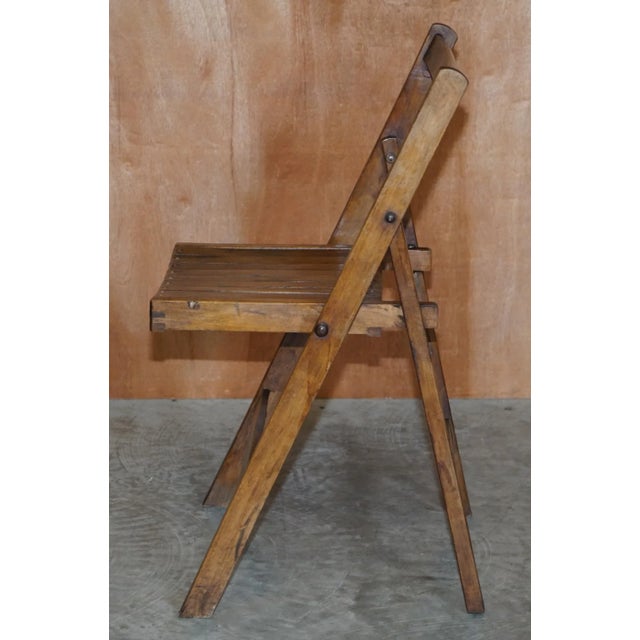 English Oak Folding Steamer Chairs, 1900-1920, Set of 6 For Sale - Image 15 of 18