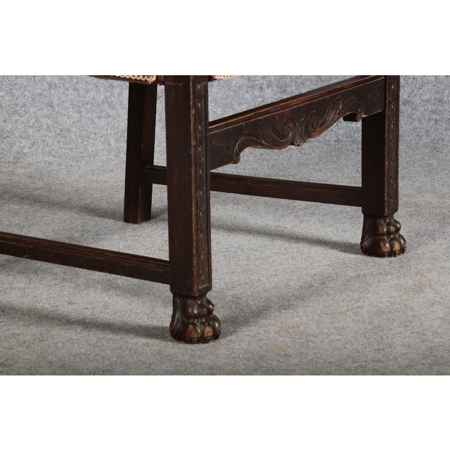 Wood Antique Renaissance Armchair, 1900 For Sale - Image 7 of 18