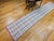 American Vintage American Rag Runner, Handwoven Wool & Cotton, Indigo Stripe Pattern, 2x11 For Sale - Image 3 of 12