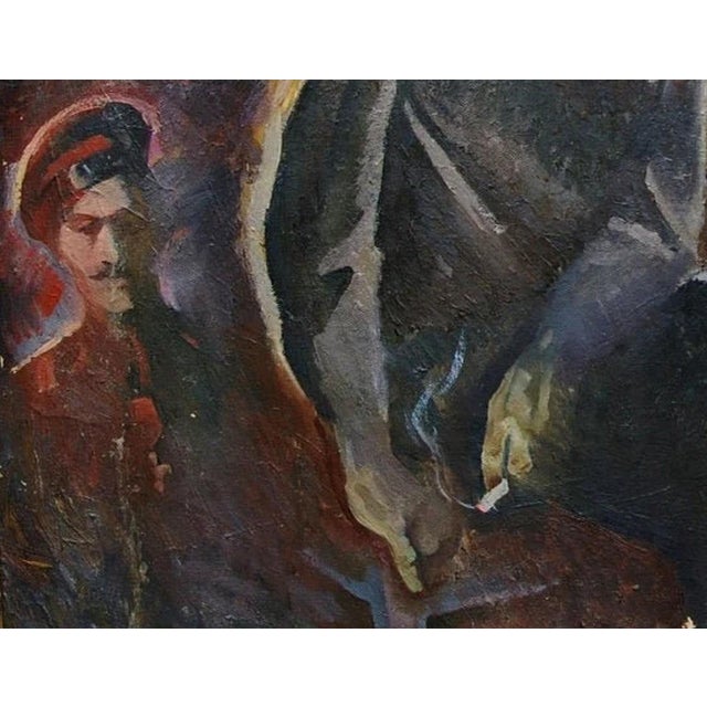 Original Oil Painting: "Story", Ukrainian Soviet Art, Smirnov, 1978 85-110 For Sale - Image 4 of 6
