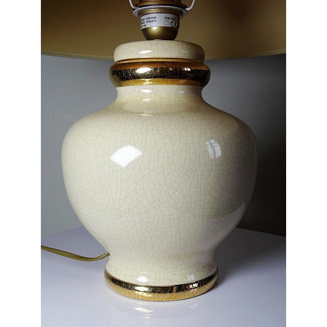 Ceramic Vintage Panama Dynasty Crackle-Glazed Earthenware Lamp from Le Dauphin, 1980s For Sale - Image 7 of 13