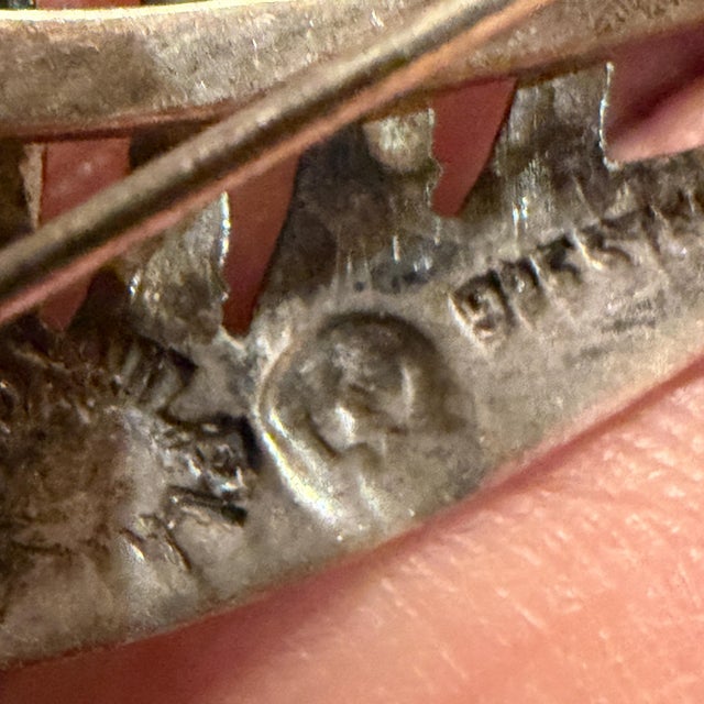 Taxco Sterling Silver Abstract Fish Pin Amethyst Stone Eye Sigi Pineda For Sale - Image 13 of 17