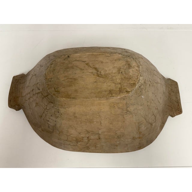 Handcrafted Wood Dough Bowl, Vintage For Sale - Image 12 of 12