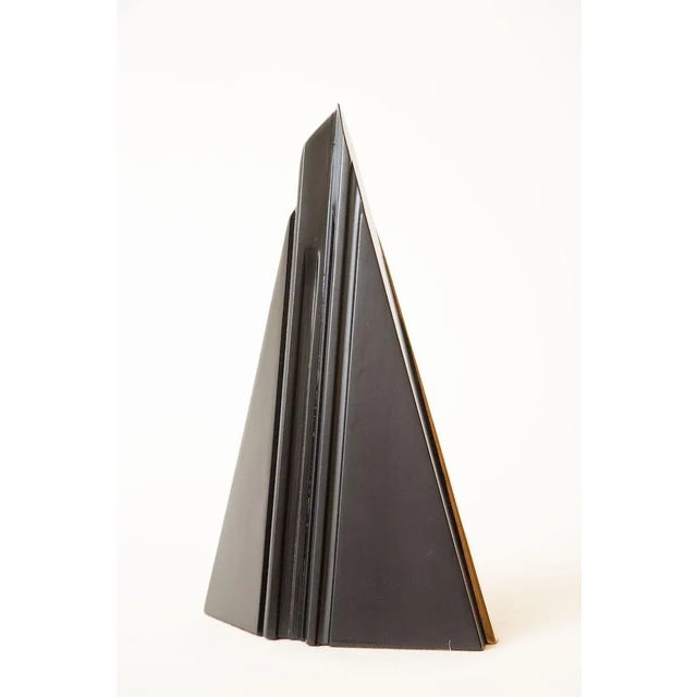 Wood Mid Century Modern Italian Bronze and Black Stained Wood Sculpture, 1950's For Sale - Image 7 of 10