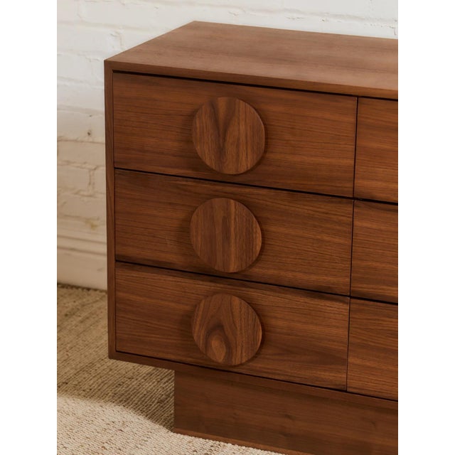Mid-Century Modern Moonlight Twelve Drawer 84” Dresser For Sale - Image 3 of 12