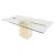 Italian Single Travertine Pedestal Glass Top Dining Conference Table For Sale - Image 13 of 13