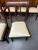 1940's Reupholstered Mahogany Kilsmos Lyre Back Dining Chairs (6) For Sale - Image 10 of 11