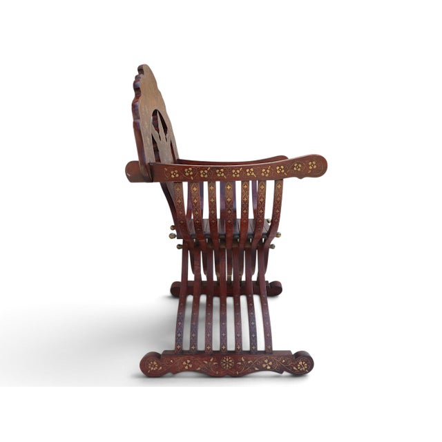 1940s Vintage Savonarola Cedar Chair, 1950s For Sale - Image 5 of 18