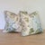 Traditional Lee Jofa Hollyhock Cotton Chintz Pillows in Blue/Leaf - Pair For Sale - Image 3 of 7