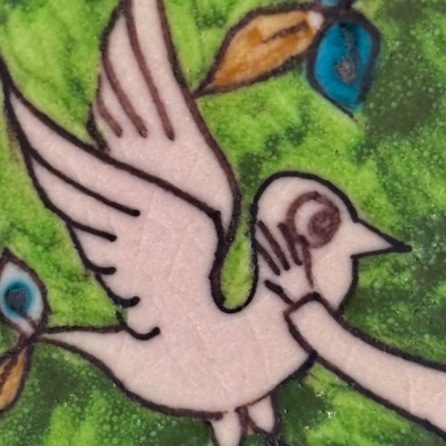2000 - 2009 Vintage Hand Painted Greek Ceramic Tile Wall Plaque, Signed & Dated For Sale - Image 5 of 18