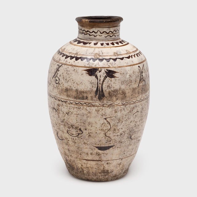 Rustic Chinese Cizhou Glazed Wine Jar, C. 1850 For Sale - Image 3 of 5