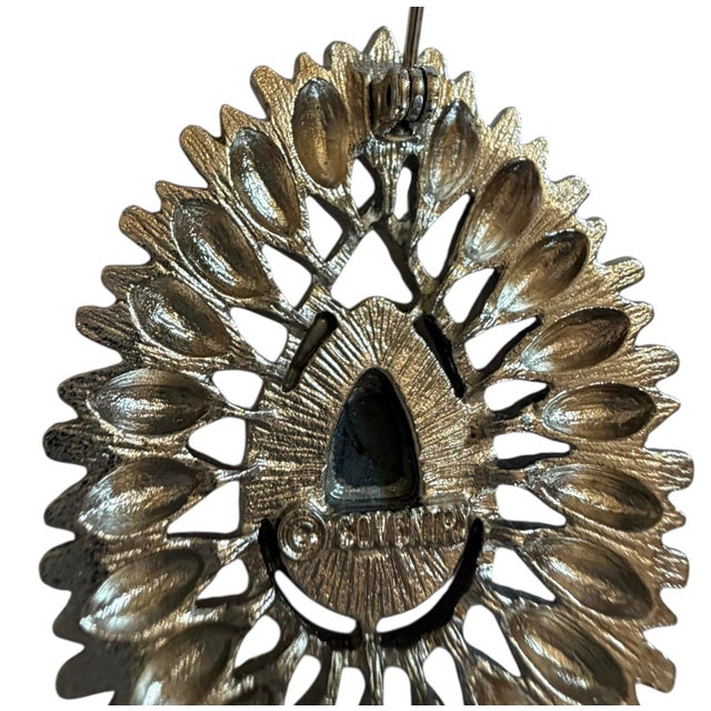 1970s 1970’s Stamped Sarah Coventry Silver Brooch For Sale - Image 5 of 5