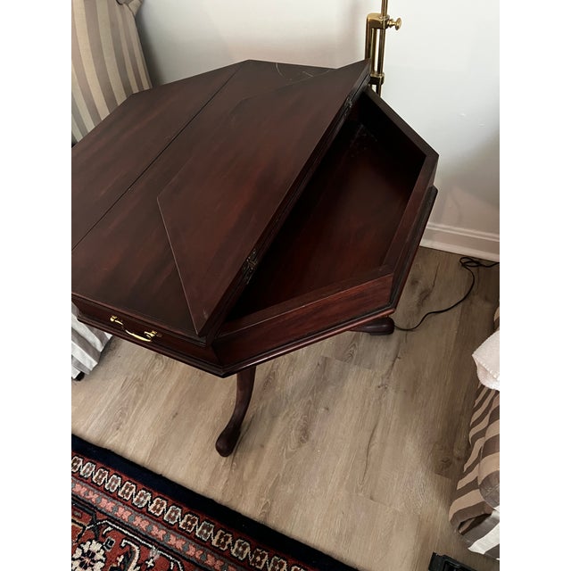 Henkel Harris Henkel Harris 5400 29 Jefferson Writing Table in Solid Mahogany For Sale - Image 4 of 9