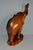 Burnt Orange Vtg. Carved Wood Elephant Statue For Sale - Image 8 of 13