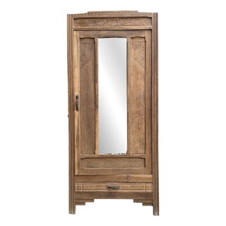 Art Deco Oak Bonnetière, 1930s For Sale