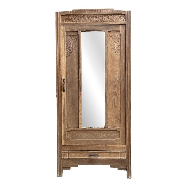 Art Deco Oak Bonnetière, 1930s For Sale