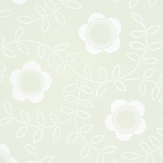 Sample - Schumacher x Neisha Crosland Tudor Rose Wallpaper in Pistachio For Sale
